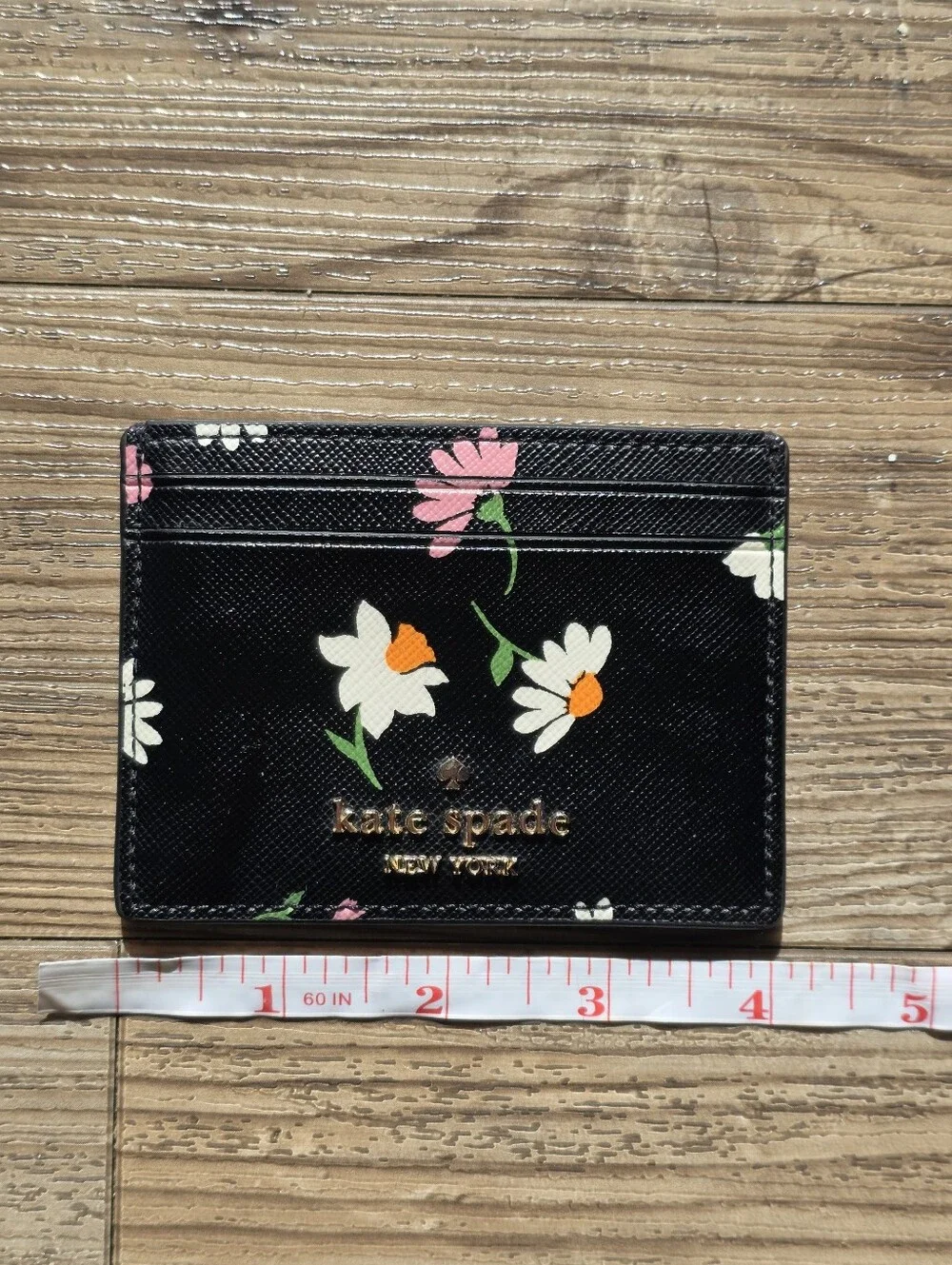 kate spade New York Black Floral Cardholder